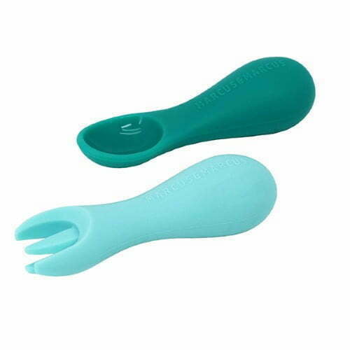 Marcus & Marcus SIlicone Palm Grasp Spoon & Fork Ollie