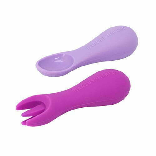 Marcus & Marcus SIlicone Palm Grasp Spoon & Fork WIllo