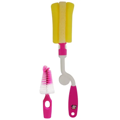 Basilic Bottle Brush Sponge & Nylon PINK Basilic Bottle Brush Sponge & Nylon PINK