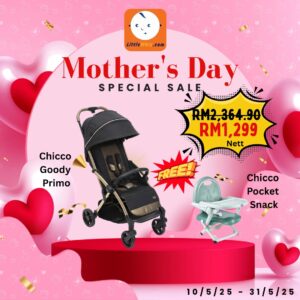 Chicco: Goody Primo Stroller FOC Chicco Pocket Snack Booster Chair