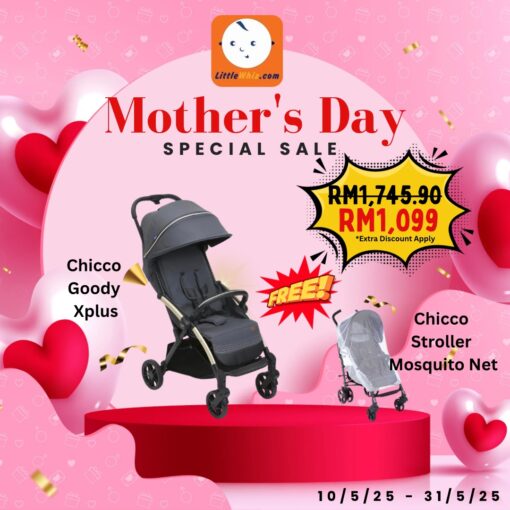RM2,699 - 2 Chicco: Goody XPlus Stroller FOC Stroller Mosquito Net
