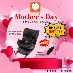 Recaro: Namito 360 Spin Isofix Convertible Car Seat FOC Recaro Umbrella