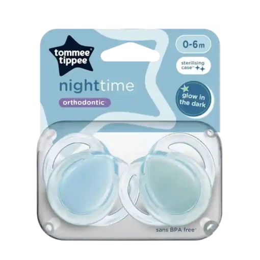 Tommee Tippee - Night Time Soother -0to6M-Light Blue