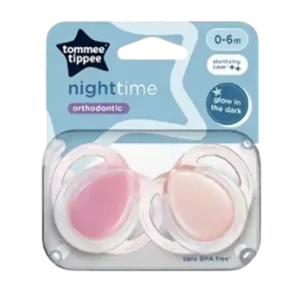 Tommee Tippee - Night Time Soother -0to6M-Pink