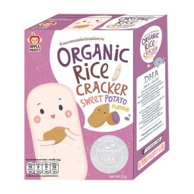 Apple Monkey Organic Rice Cracker SWEET POTATO