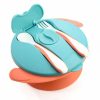 Autumnz Baby Suction Bowl With Fork & Spoon ORANGE