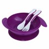 Autumnz Baby Suction Bowl With Fork & Spoon PURPLE1