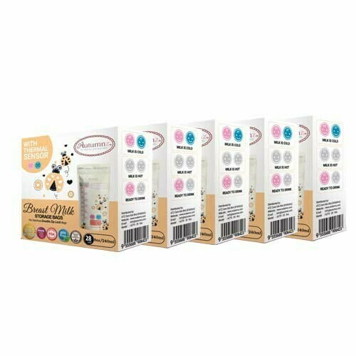 Autumnz Breastmilk Storage Bags 8ozThermal Sensor x 5