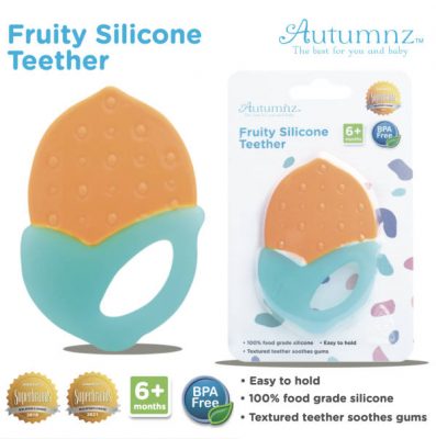 Autumnz Fruity Silicone Teether ORANGE