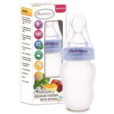 Autumnz Silicone Squeeze Feeder With Spoon BLUE