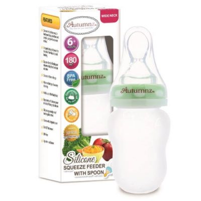 Autumnz Silicone Squeeze Feeder With Spoon GREEN