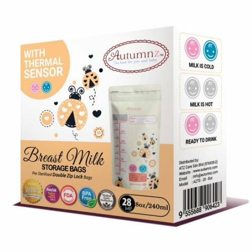 Autumnz Thermal Sensor Breastmilk Storage Bags 8oz 28pcs