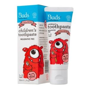 Buds Organics Children's Toothpaste With Xylitol 50ml Strawberry