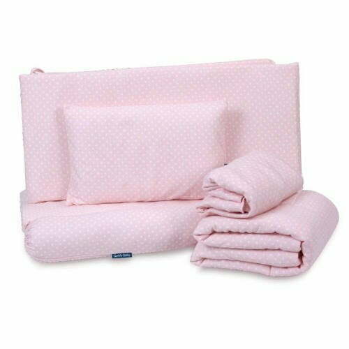 Comfy Baby 6-in-1 Bedding Set PINK POLKA DOT