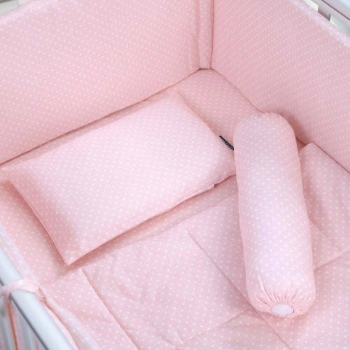Comfy Baby 6-in-1 Bedding Set PINK POLKA DOT
