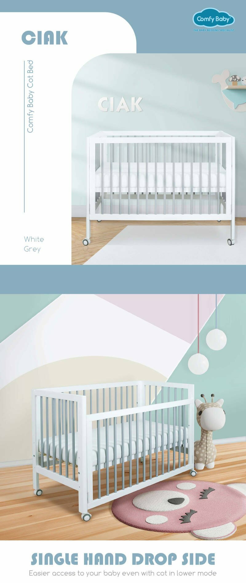 Comfy Baby Ciak Baby Cot Product Descriptions