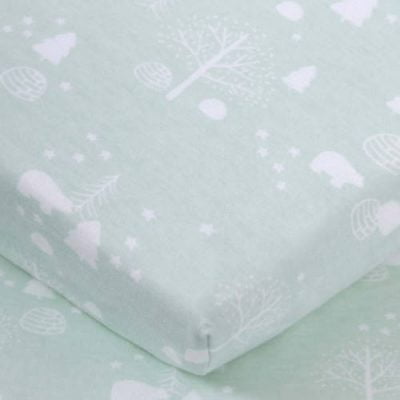 Comfy Baby Fitted Sheet GREEN BEAR
