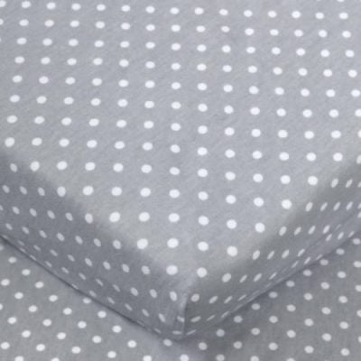 Comfy Baby Fitted Sheet GREY POLKA DOT