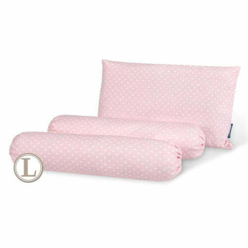 Comfy Baby Pillow & Bolster Set PINK POLKA DOT SIZE L