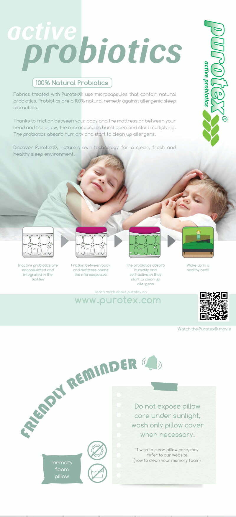Comfy Baby Purotex Newborn Pillow Product Descriptions