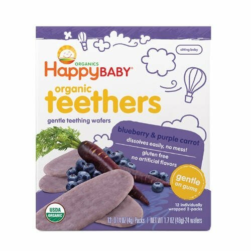 Happy Baby Organic Teethers BLUEBERRY & PURPLE CARROT
