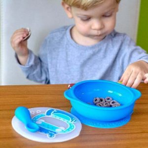 Marcus & Marcus Self-Feeding Suction Bowl With Lid