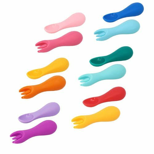 Marcus & Marcus: Silicone Palm Grasp Spoon & Fork