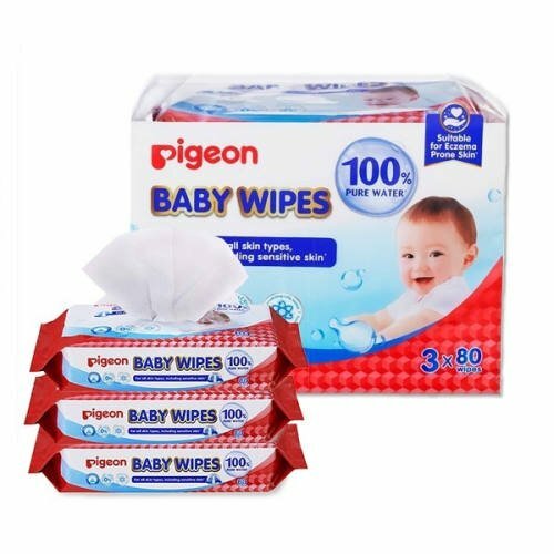 Pigeon Baby Wipes 80 x 3 Packs