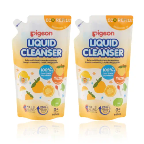 Pigeon Liquid Cleanser YUZU 650ml x 2 REFILL PACK