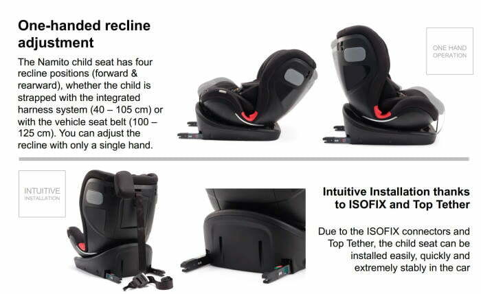 Racaro Namito 360 Spin Isofix Car Seat Feature