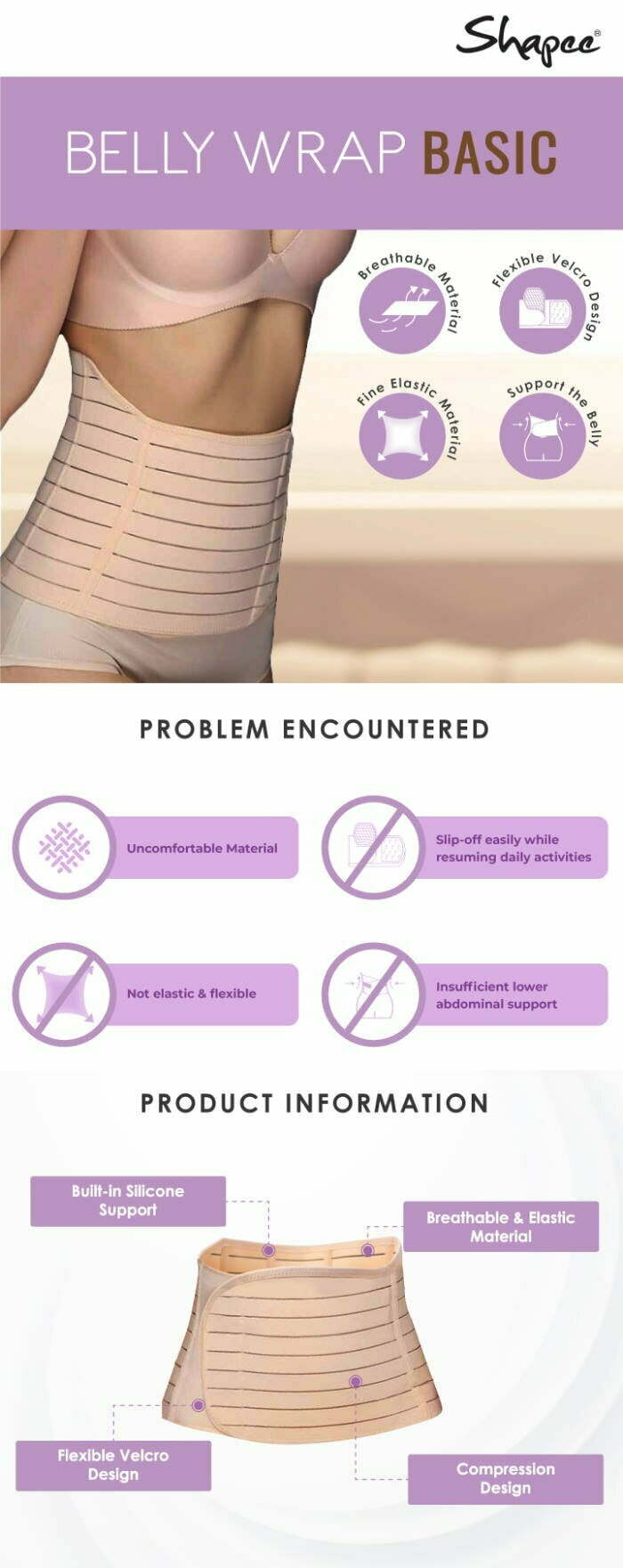 Shapee Belly Wrap Basic Product Descriptions