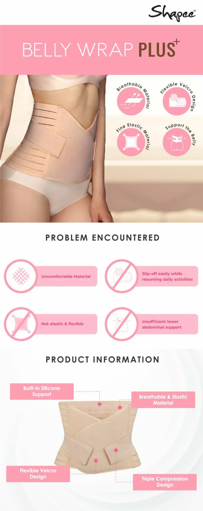 Shapee Belly Wrap Plus Product Descriptions