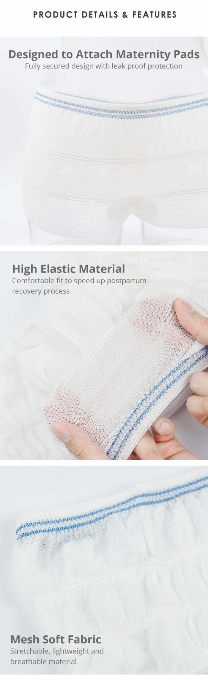 Shapee Postpartum Mesh Panties 5pcs Product Details