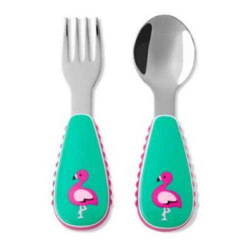 Skip Hop Zootensils Fork & Spoon Set FLAMINGO