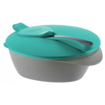 Tommee Tippee Feeding Bowl With Lid & Spoon GREY