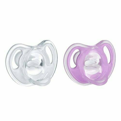 Tommee Tippee Ultra Light Silicone Soother 2pc WHITE LILAC