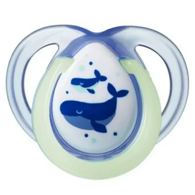 Tommww Tippee Night Time Soother 1pk 0-6M DOLPHIN