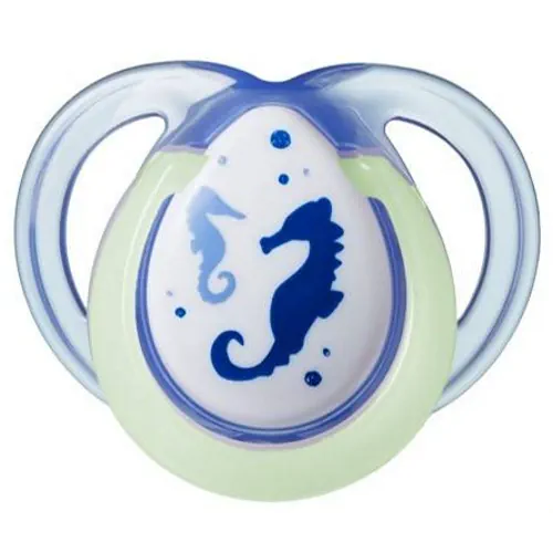 Tommww Tippee Night Time Soother 1pk 0-6M SEAHORSE