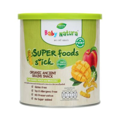 Baby Natura Organic Superfoods Stick Mango Peach Broccoli