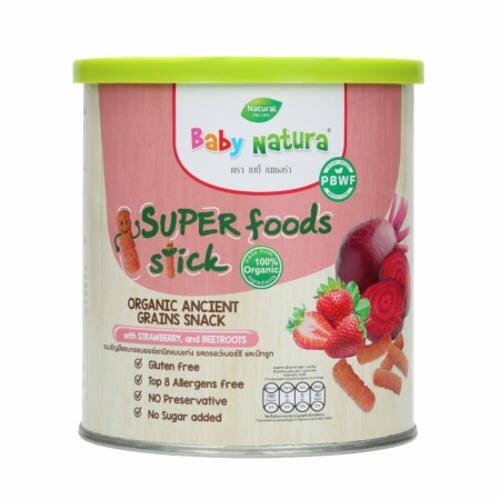 Baby Natura Organic Superfoods Stick Strawberry & Beetroots