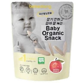 Bebedang Baby Organic Puffed Rice Snack RICE BUD & APPLE