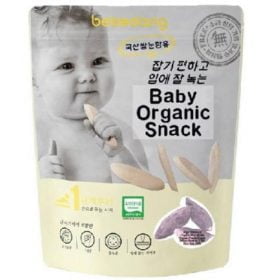 Bebedang Baby Organic Puffed Rice Snack RICE BUD & PURPLE SWEET PORATO