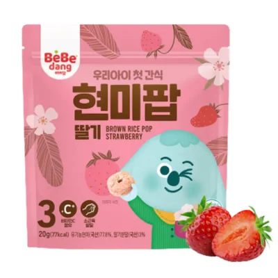 Bebedang Baby Organics Brown Rice Pop STRAWBERRY