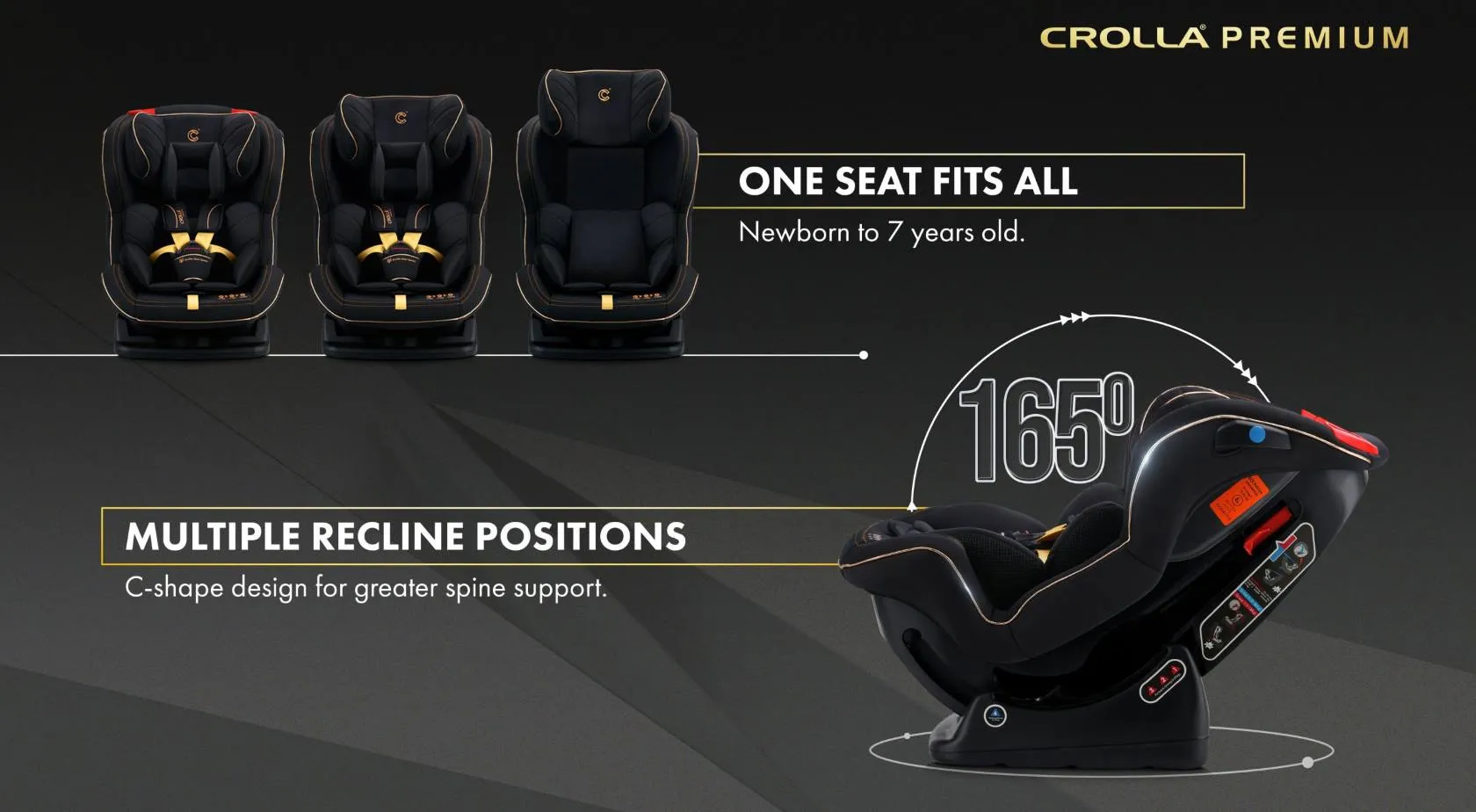 Crolla Alpha Convertible Car Seat GOLD