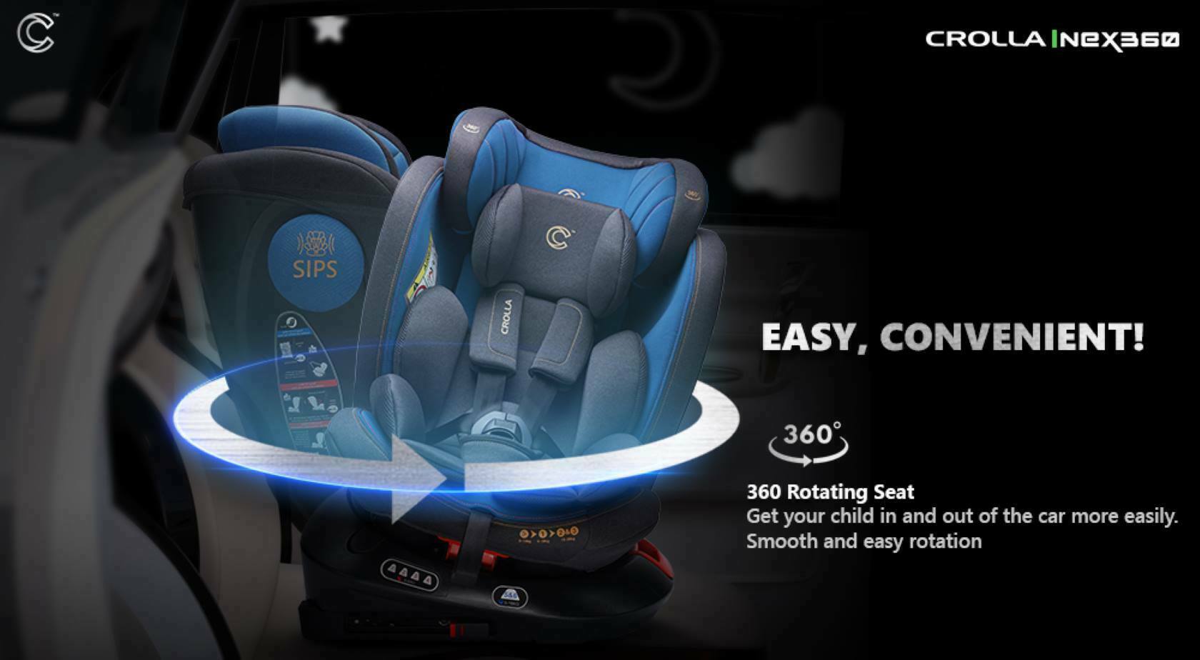 Crolla Nex360 Spin Isofix Car Seat Descriptions
