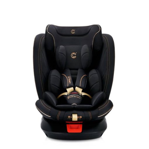 Crolla Nex360 Spin Isofix Car Seat GOLD Front View headrest Up