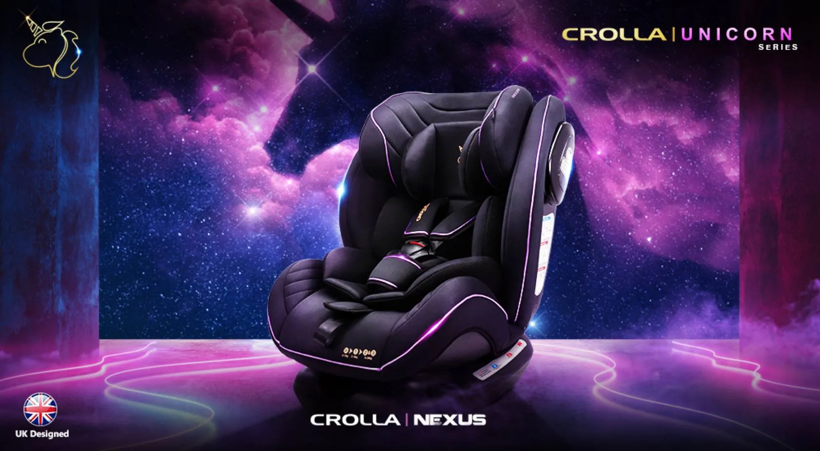 Crolla Nexus Convertible Car Seat UNICORN Descriptions