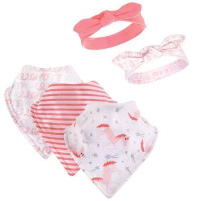 Hudson Baby Bandana Bib & Headband Set 5pcs 56205