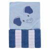 Hudson Baby Hooded Towel & Wash Cloths BLUE ELEPHANT 57844