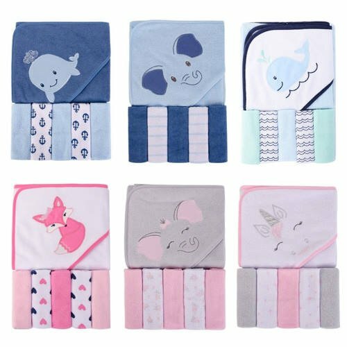 Hudson Baby Hooded Towel & Wash Cloths